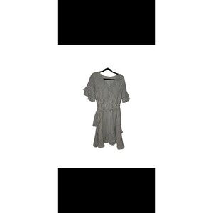 Skies Are Blue Womens Black/White stripes Midi Dress Sz M